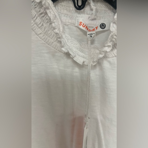 Sundry Ruffled Neck Tee - Picture 2 of 8